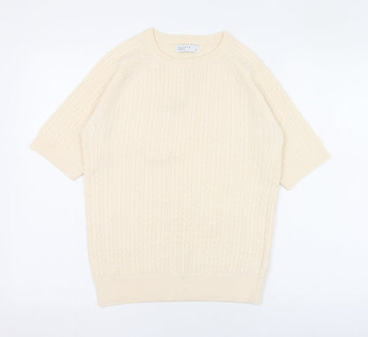Womens UK Size 14 Papaya Ivory Pullover Jumper