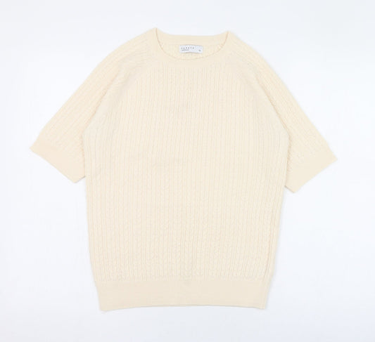 Womens UK Size 14 Papaya Ivory Pullover Jumper