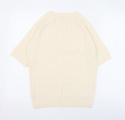 Womens UK Size 14 Papaya Ivory Pullover Jumper