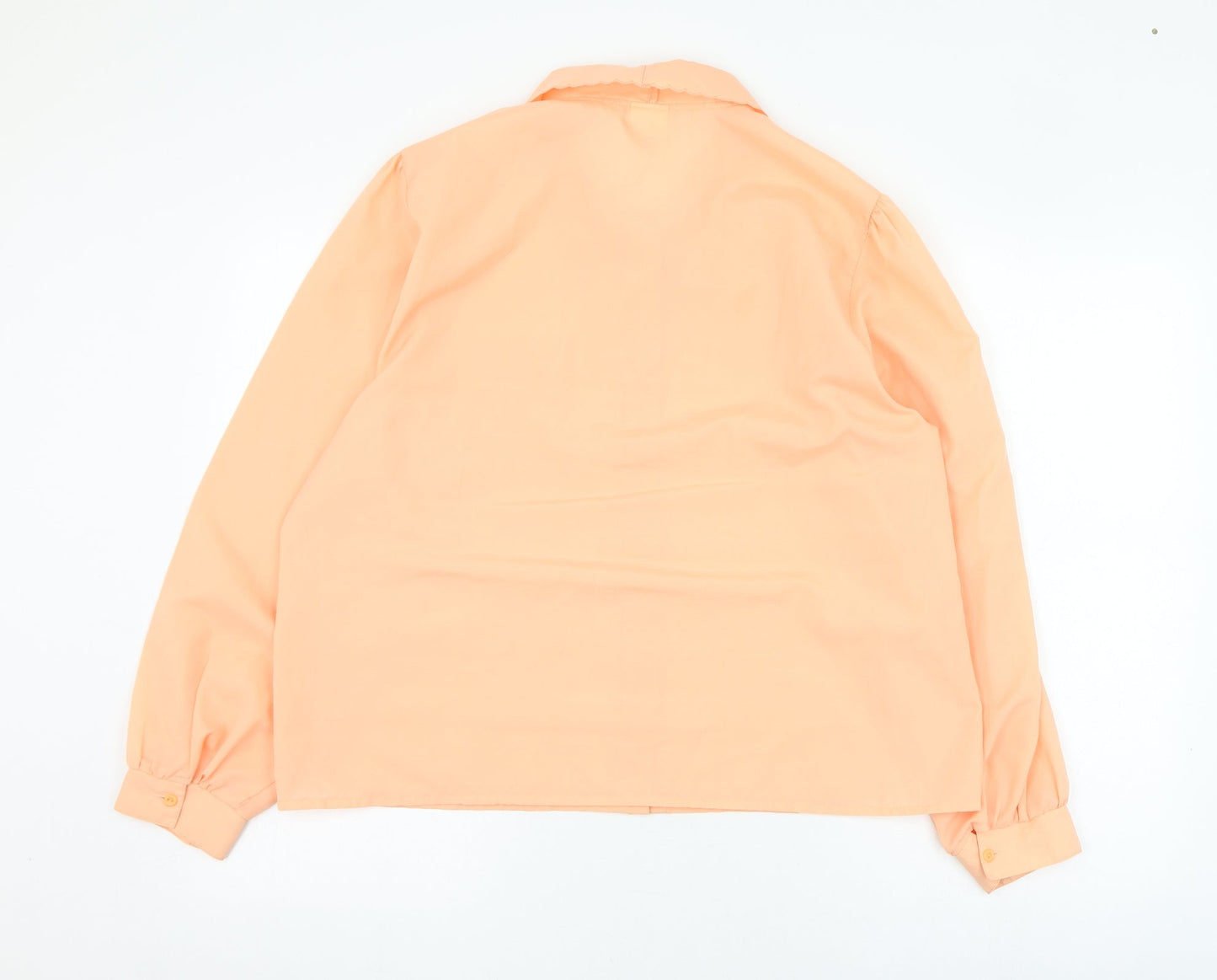 Womens UK Size 18 Littlewoods Orange Basic Button-Up