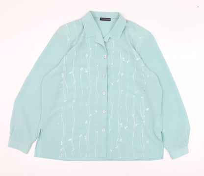 Womens UK Size 16 Your Sixth Sense Green Basic Button-Up