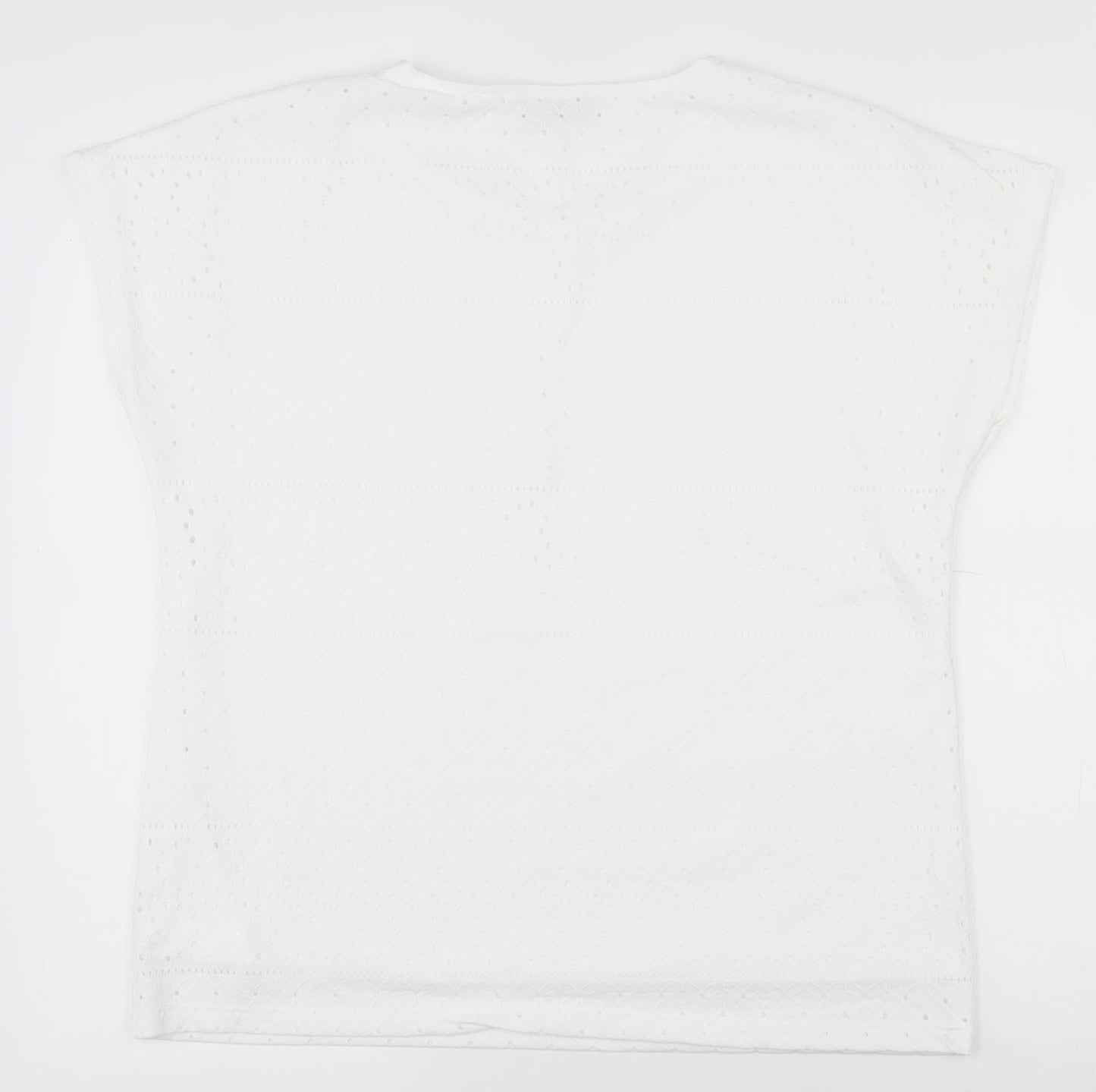 Womens UK Size L Anna Rose White Basic T-Shirt