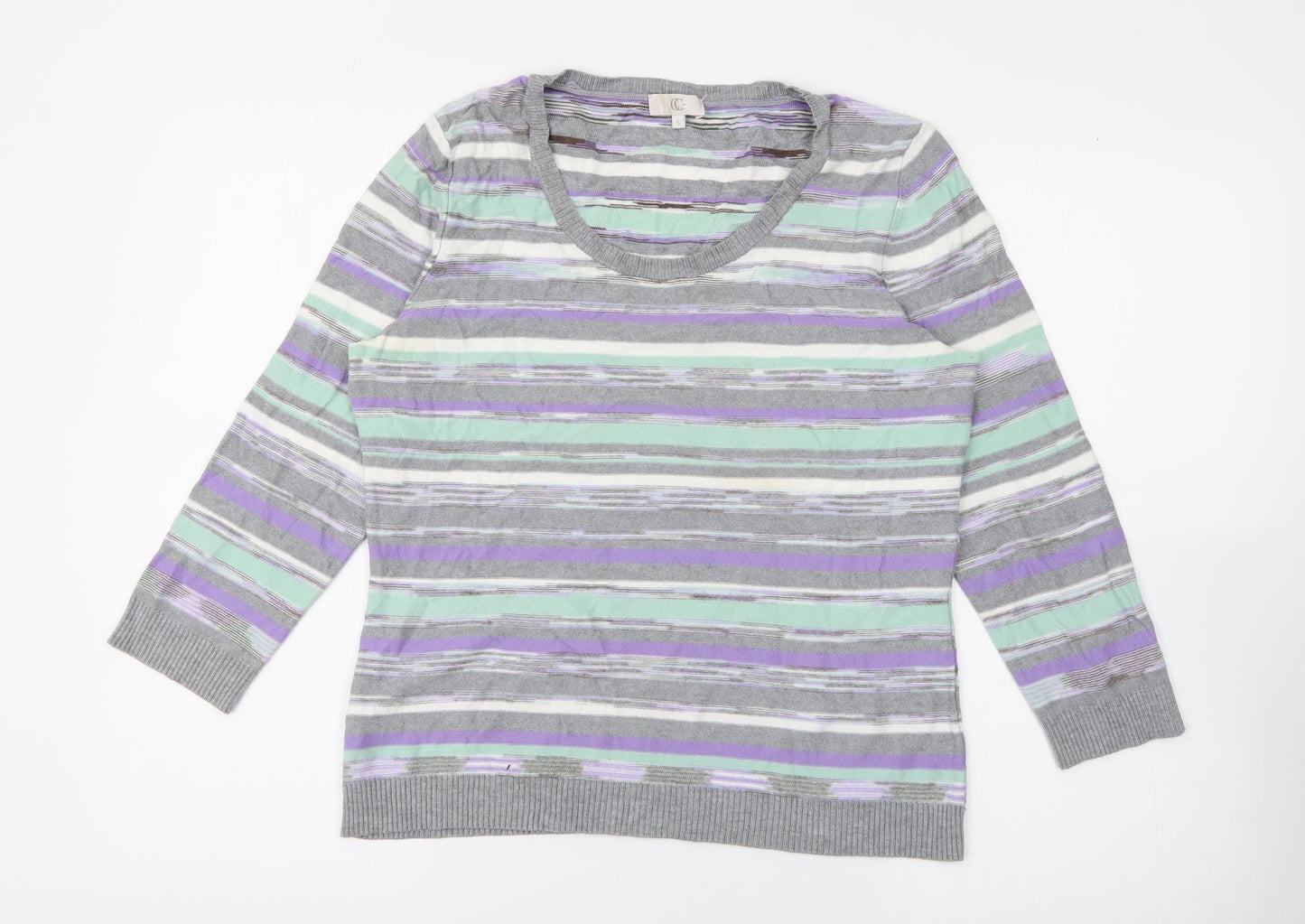 Womens UK Size S CC Multicoloured Pullover Jumper