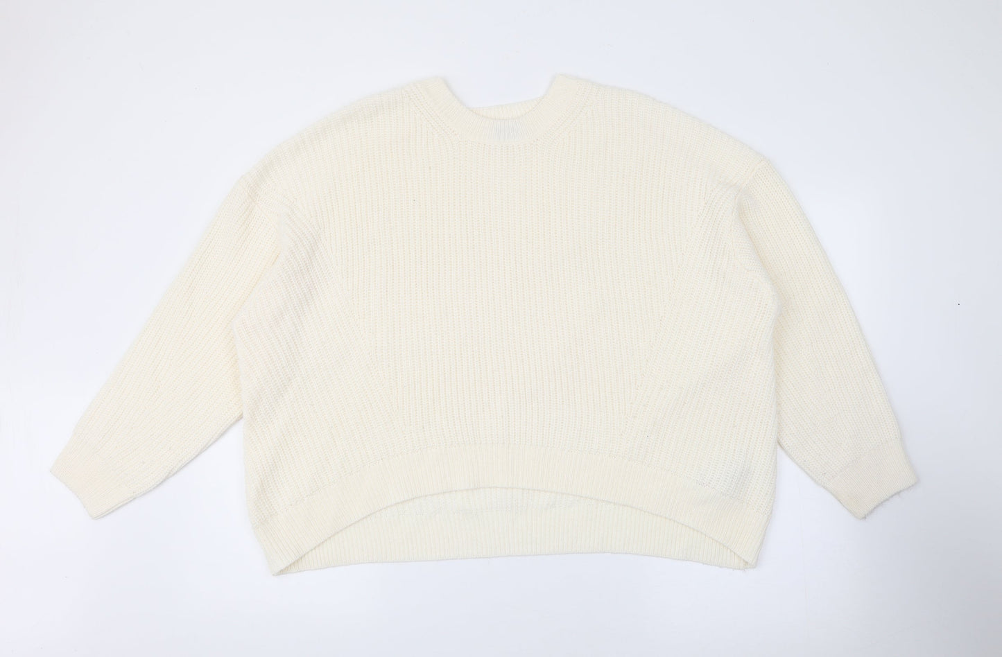 Womens UK Size M Simply Be Ivory Pullover Jumper
