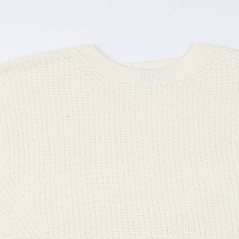 Womens UK Size M Simply Be Ivory Pullover Jumper