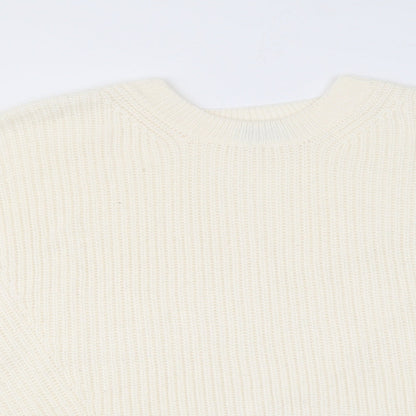 Womens UK Size M Simply Be Ivory Pullover Jumper
