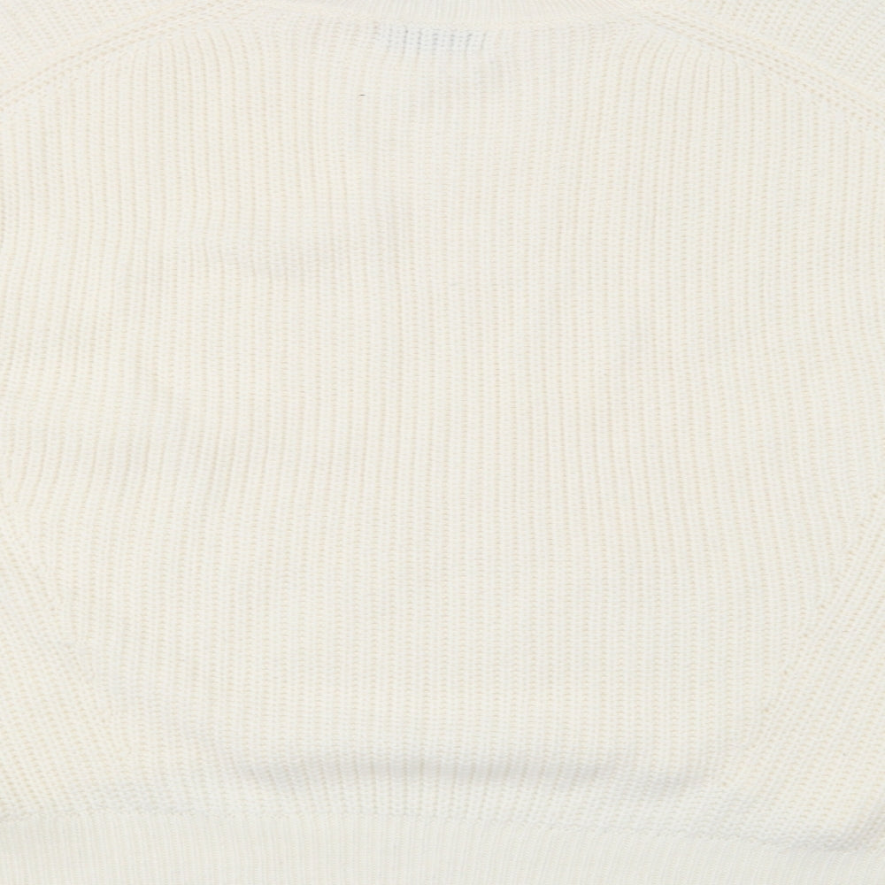 Womens UK Size M Simply Be Ivory Pullover Jumper