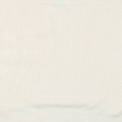 Womens UK Size M Simply Be Ivory Pullover Jumper