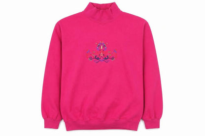 Front view of Hunt Club women’s pink polyester pullover sweatshirt, size S