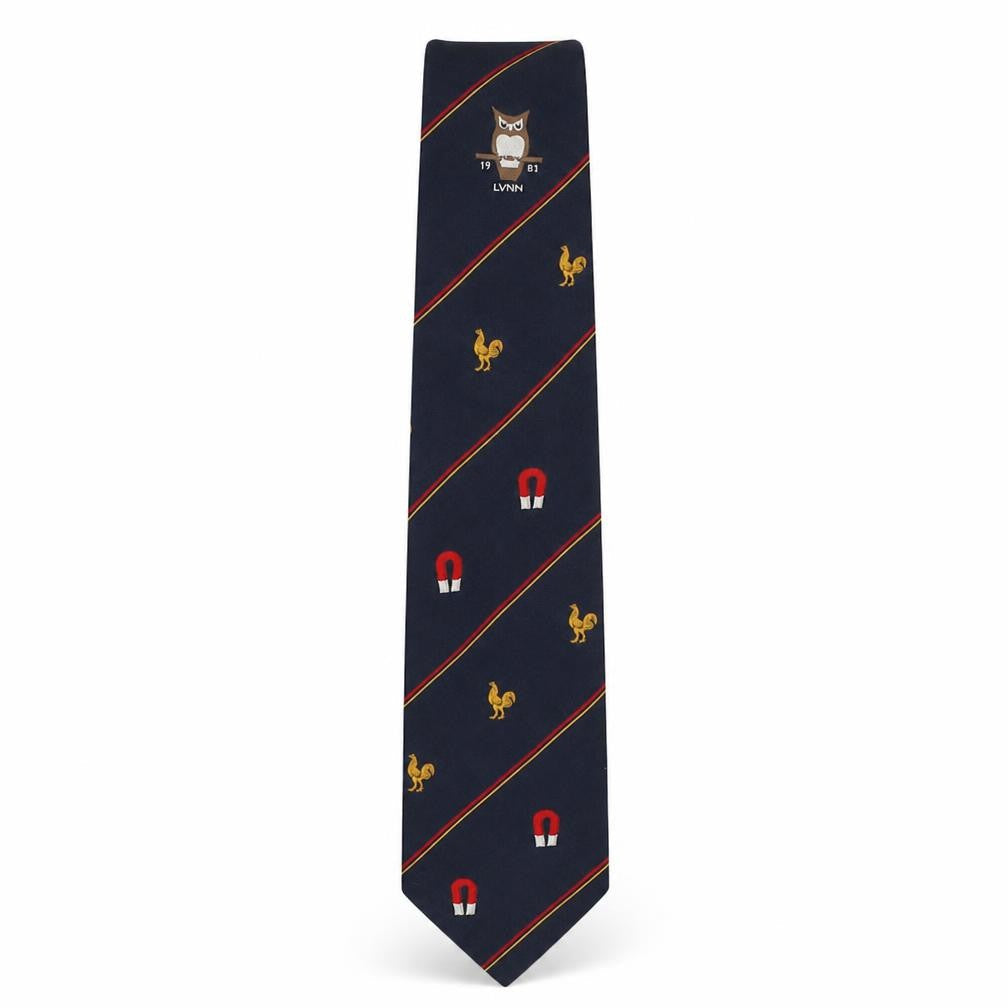 Mens Interlogo London Multicoloured Striped  Pointed Tie