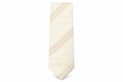 Mens NEXT Beige Striped  Pointed Tie