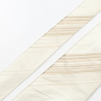 NEXT Mens Beige Striped Silk Pointed Tie One Size