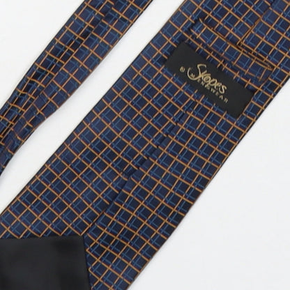 Skopes Mens Multicoloured Plaids & Checks Silk Pointed Tie One Size