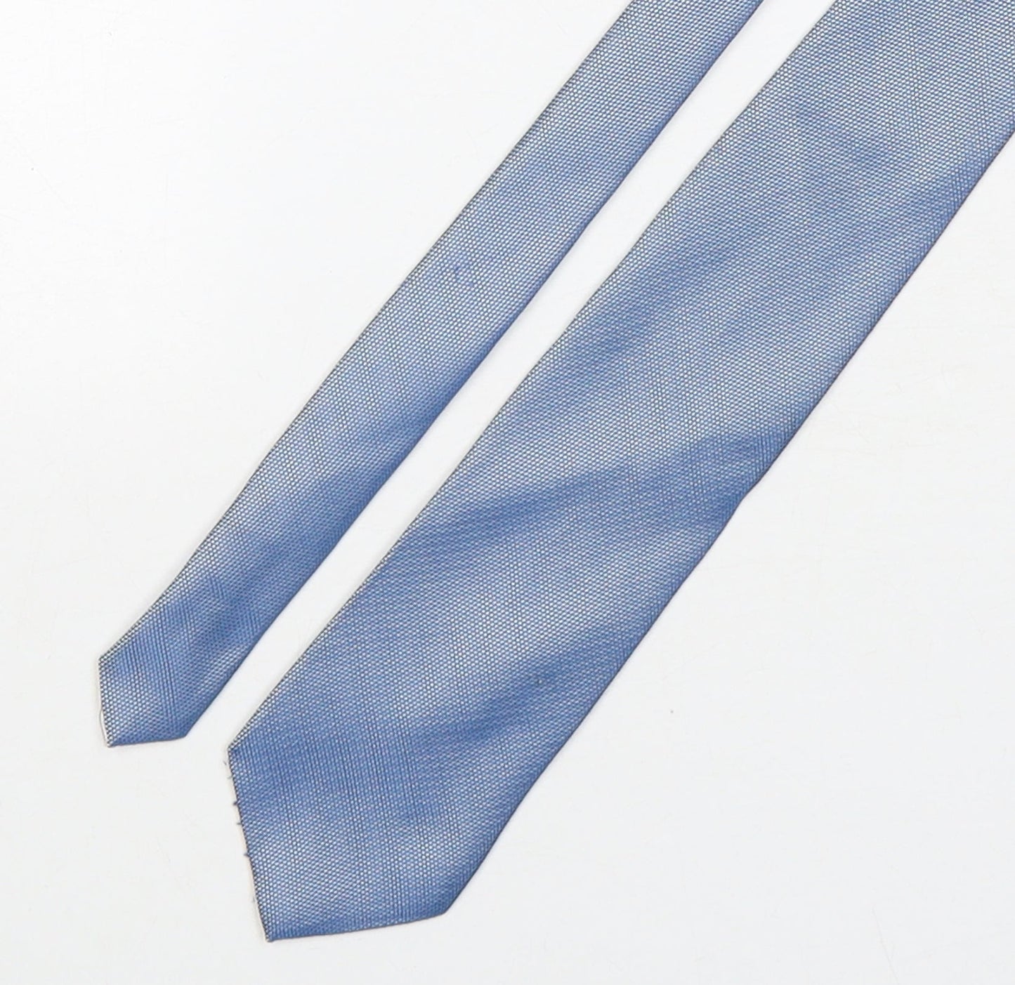 Marks and Spencer Mens Blue Grenadine Polyester Pointed Tie One Size