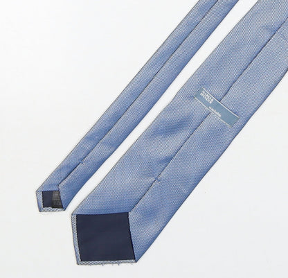 Marks and Spencer Mens Blue Grenadine Polyester Pointed Tie One Size
