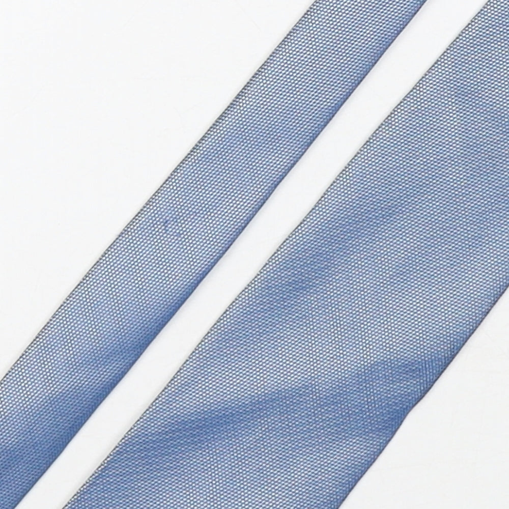 Marks and Spencer Mens Blue Grenadine Polyester Pointed Tie One Size