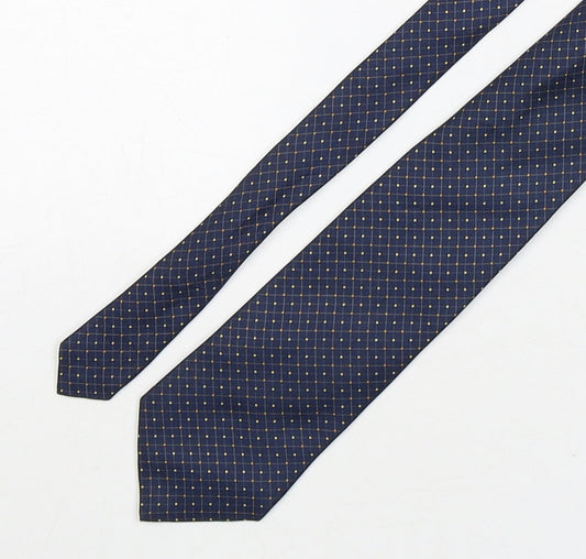 Marks and Spencer Mens Multicoloured Plaids & Checks Silk Pointed Tie One Size