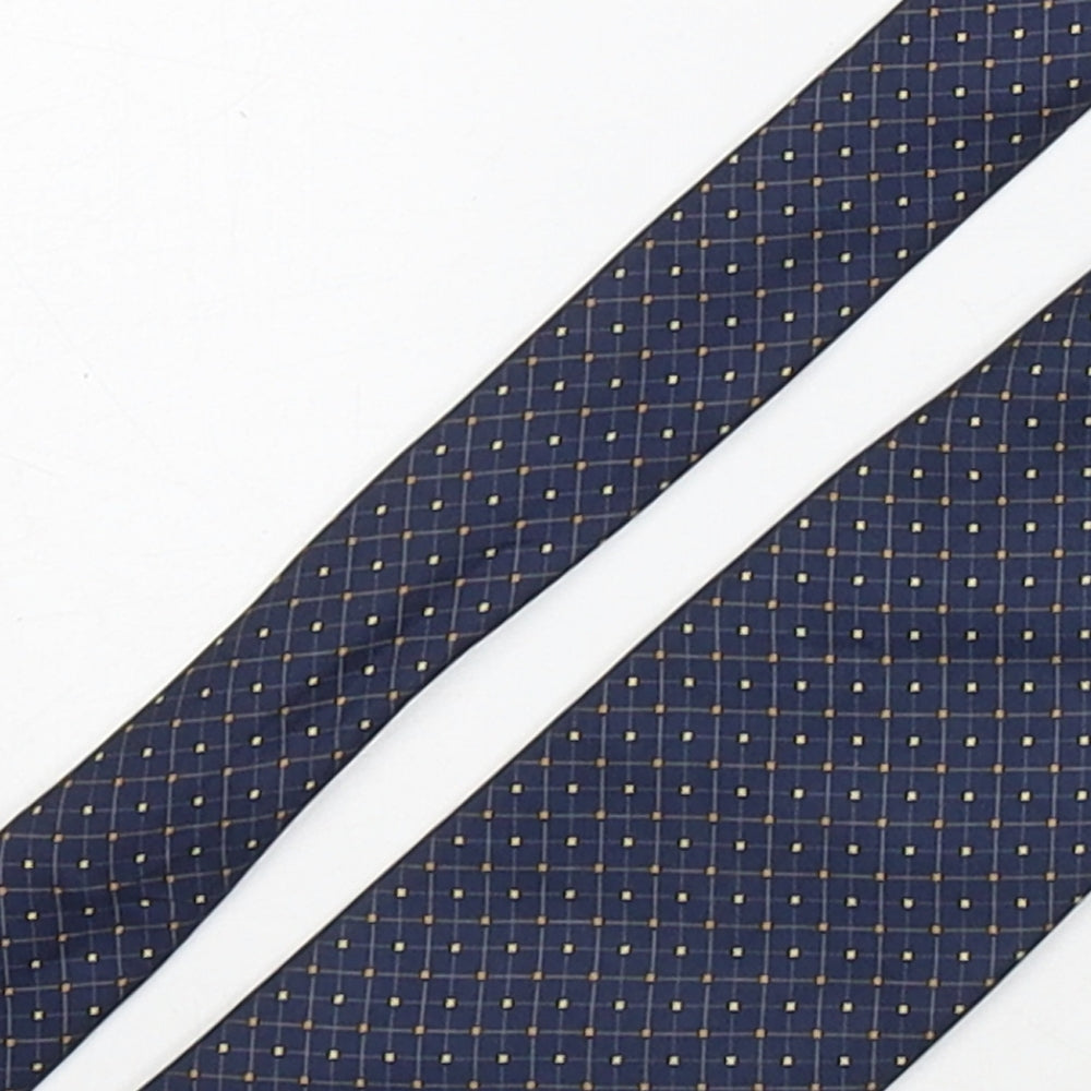 Marks and Spencer Mens Multicoloured Plaids & Checks Silk Pointed Tie One Size