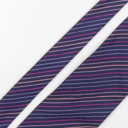 Marks and Spencer Mens Multicoloured Striped Polyester Pointed Tie One Size
