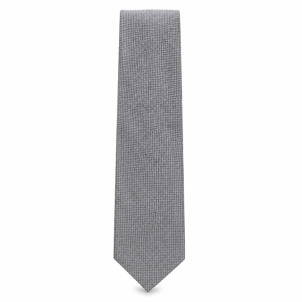 Mens Marks and Spencer Grey Geometric  Pointed Tie