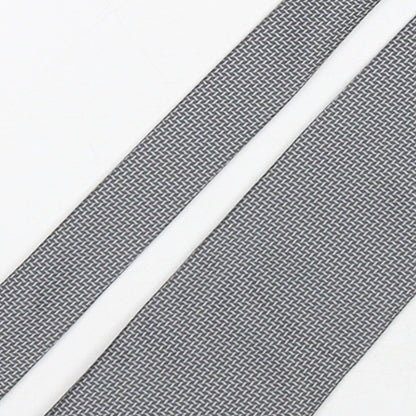 Marks and Spencer Mens Grey Geometric Polyester Pointed Tie One Size