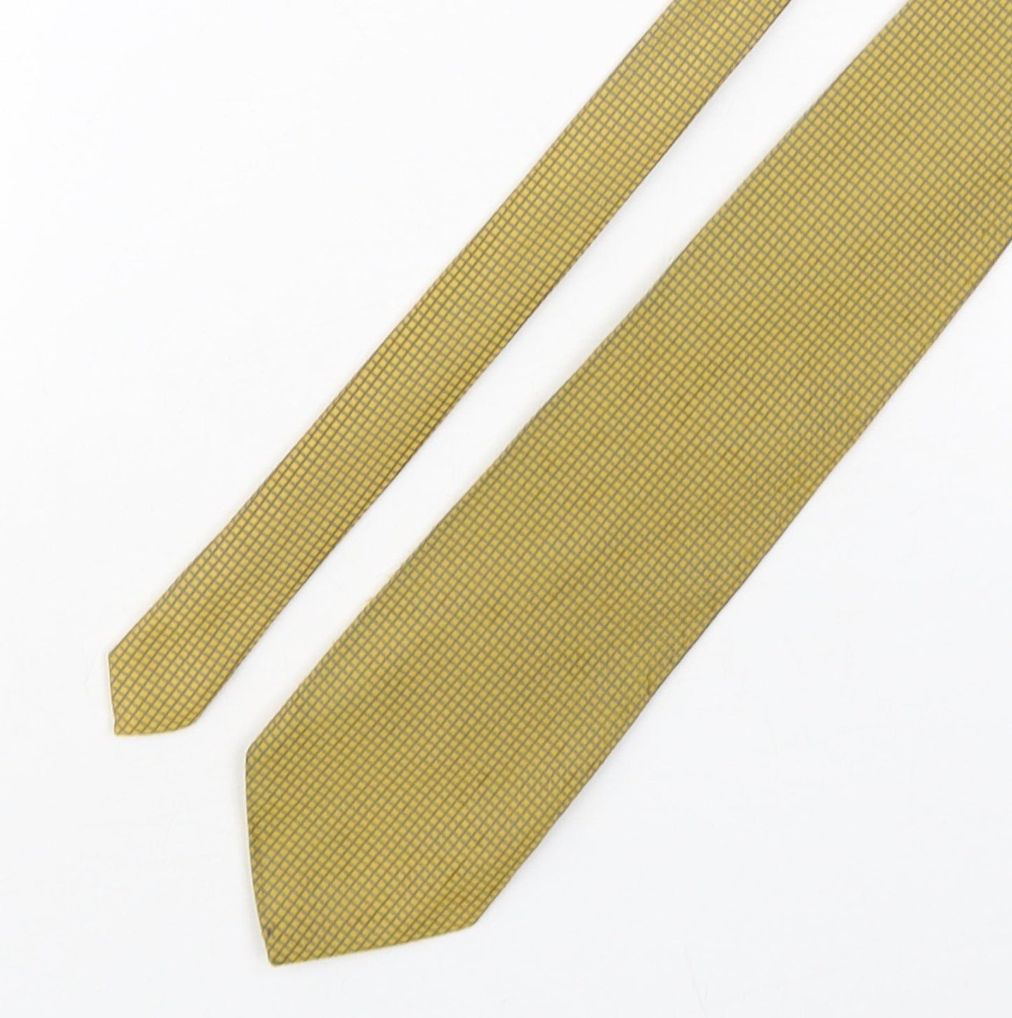 Mens BHS Yellow Grenadine  Pointed Tie