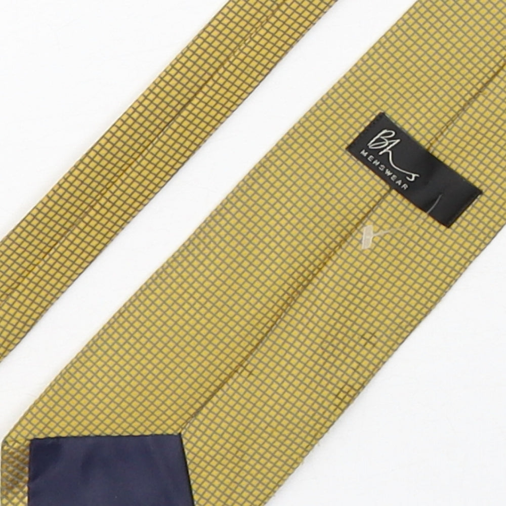 Mens BHS Yellow Grenadine  Pointed Tie