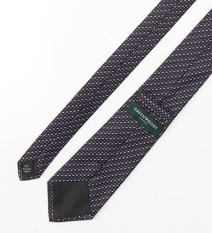 Mens Greenwoods Multicoloured Geometric  Pointed Tie