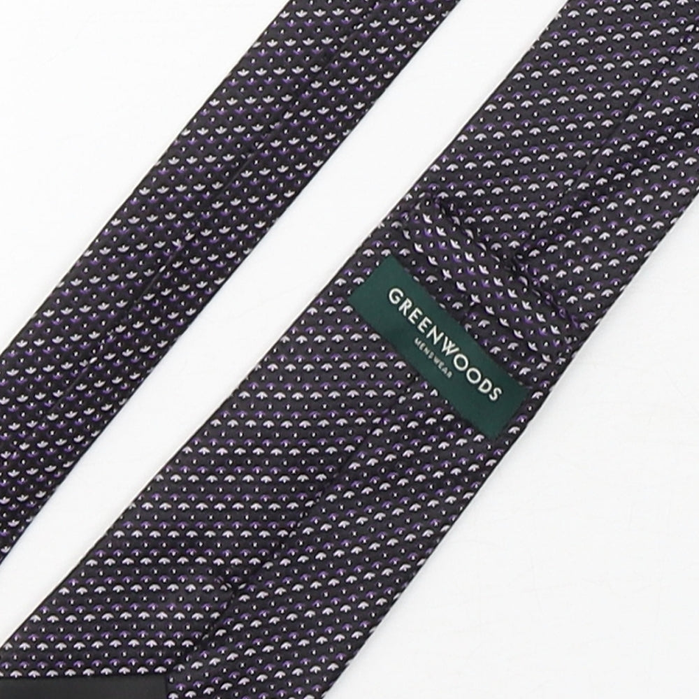 Mens Greenwoods Multicoloured Geometric  Pointed Tie
