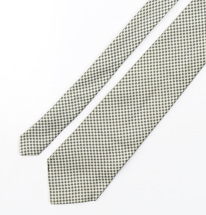 Marks and Spencer Mens Multicoloured Plaids & Checks Silk Pointed Tie One Size