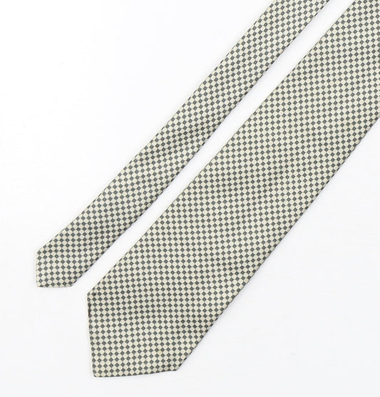 Marks and Spencer Mens Multicoloured Plaids & Checks Silk Pointed Tie One Size