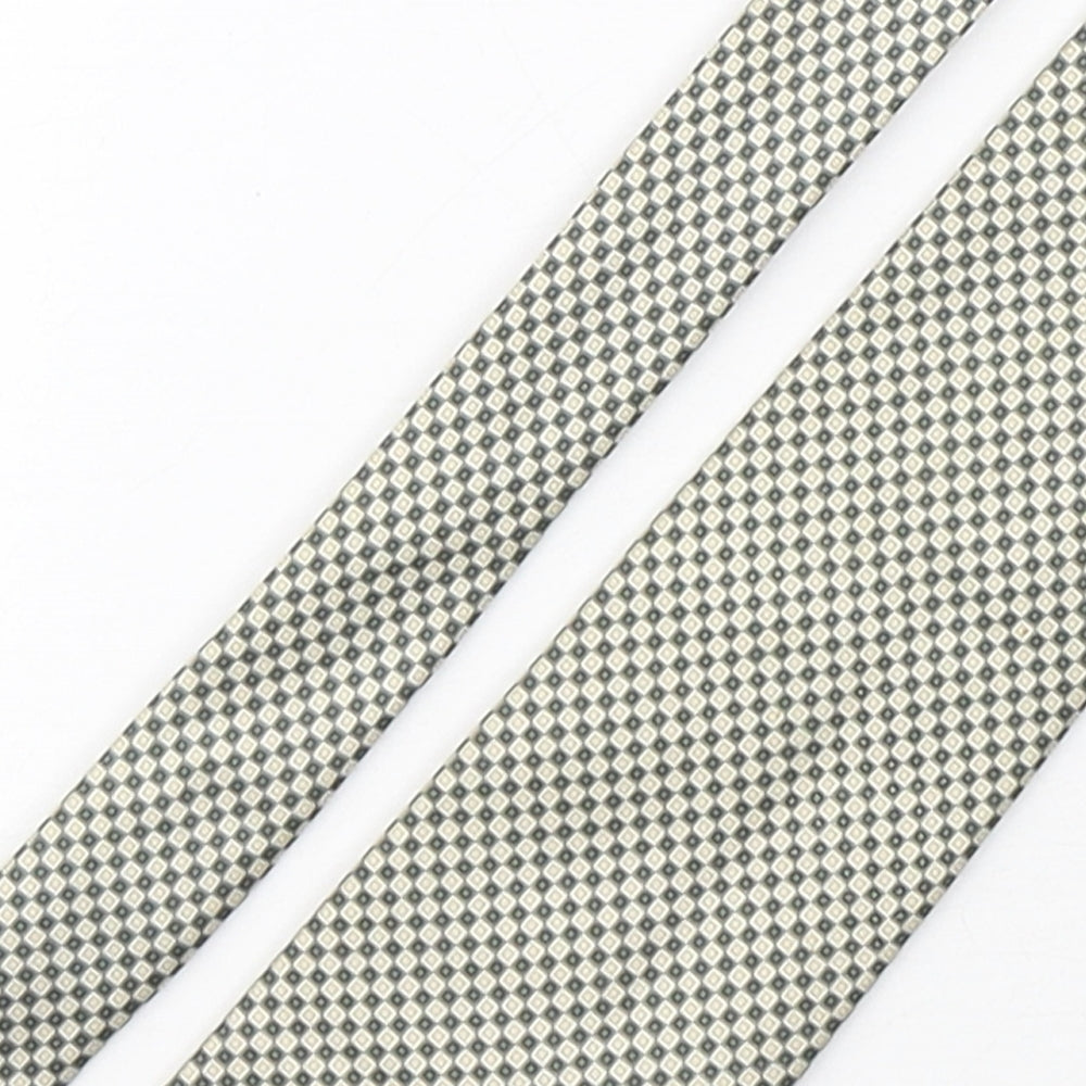 Marks and Spencer Mens Multicoloured Plaids & Checks Silk Pointed Tie One Size
