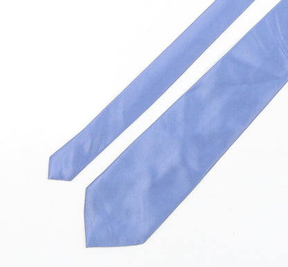 F&F Mens Blue Grenadine Polyester Pointed Tie One Size