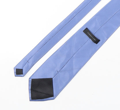 F&F Mens Blue Grenadine Polyester Pointed Tie One Size