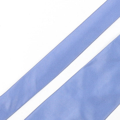 F&F Mens Blue Grenadine Polyester Pointed Tie One Size