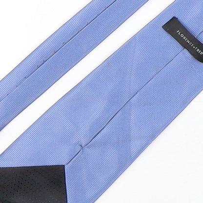 F&F Mens Blue Grenadine Polyester Pointed Tie One Size