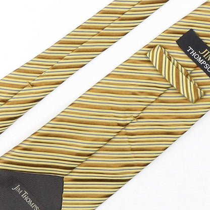 Jim Thompson  Mens Multicoloured Striped Silk Pointed Tie One Size