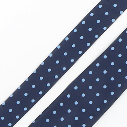 NEXT Mens Blue Polka Dot Polyester Pointed Tie One Size