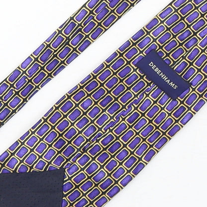 Mens Debenhams Multicoloured Geometric  Pointed Tie