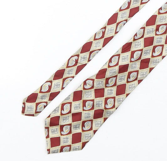 Preworn Mens Multicoloured Plaids & Checks Silk Pointed Tie One Size