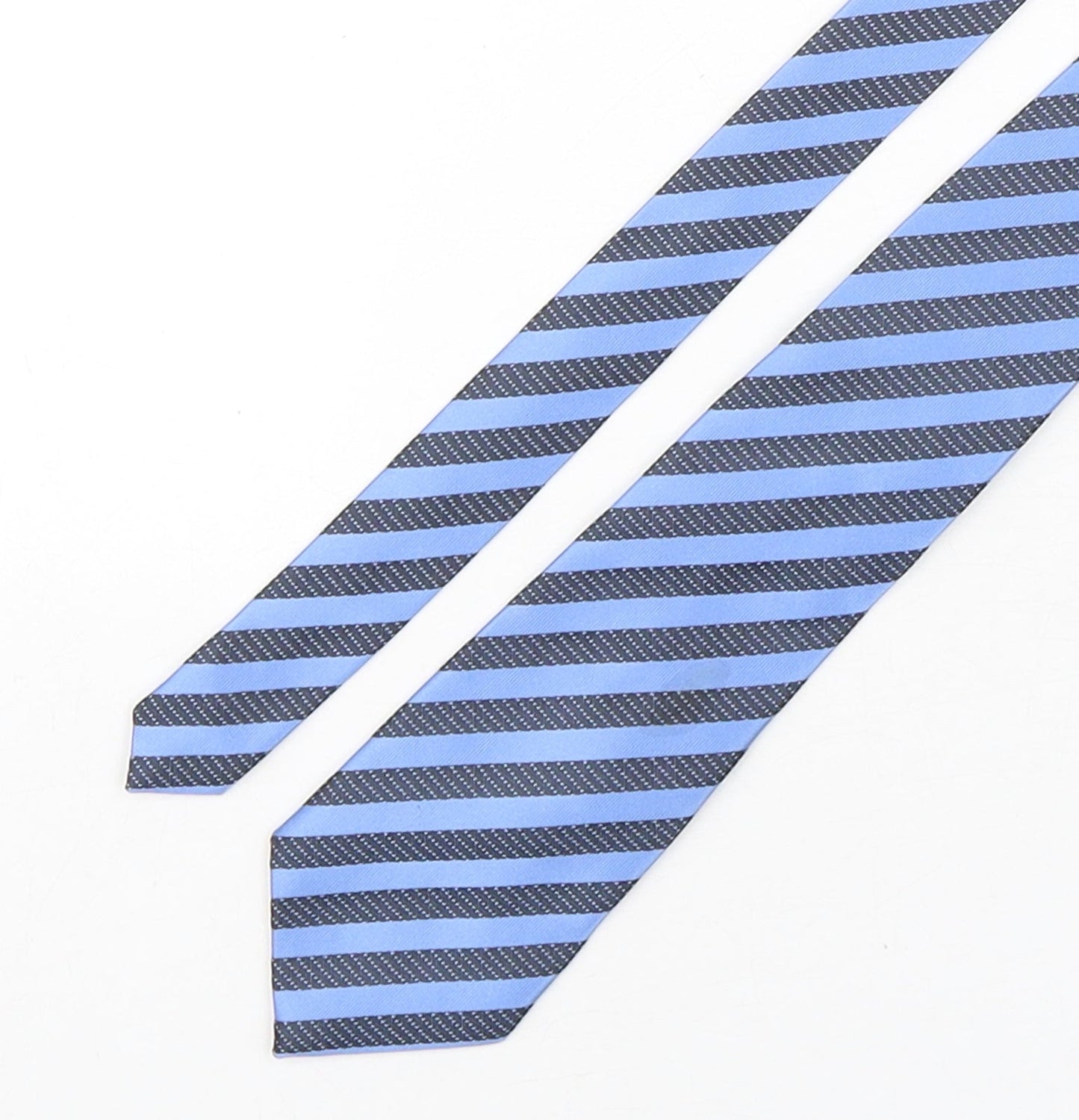 London Road Mens Multicoloured Striped Polyester Pointed Tie One Size