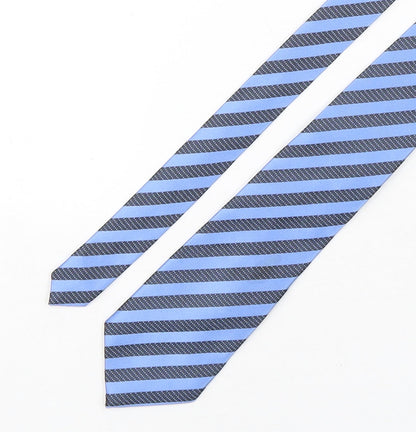 London Road Mens Multicoloured Striped Polyester Pointed Tie One Size