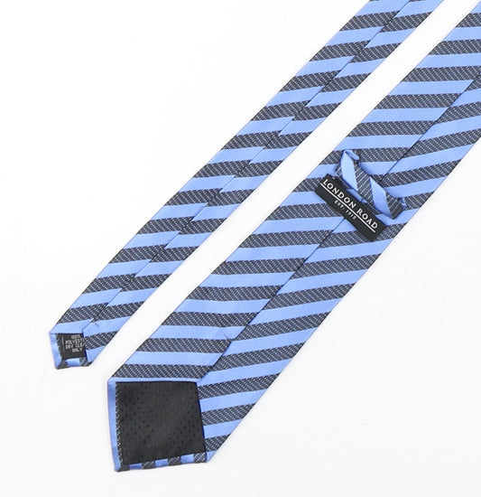 London Road Mens Multicoloured Striped Polyester Pointed Tie One Size