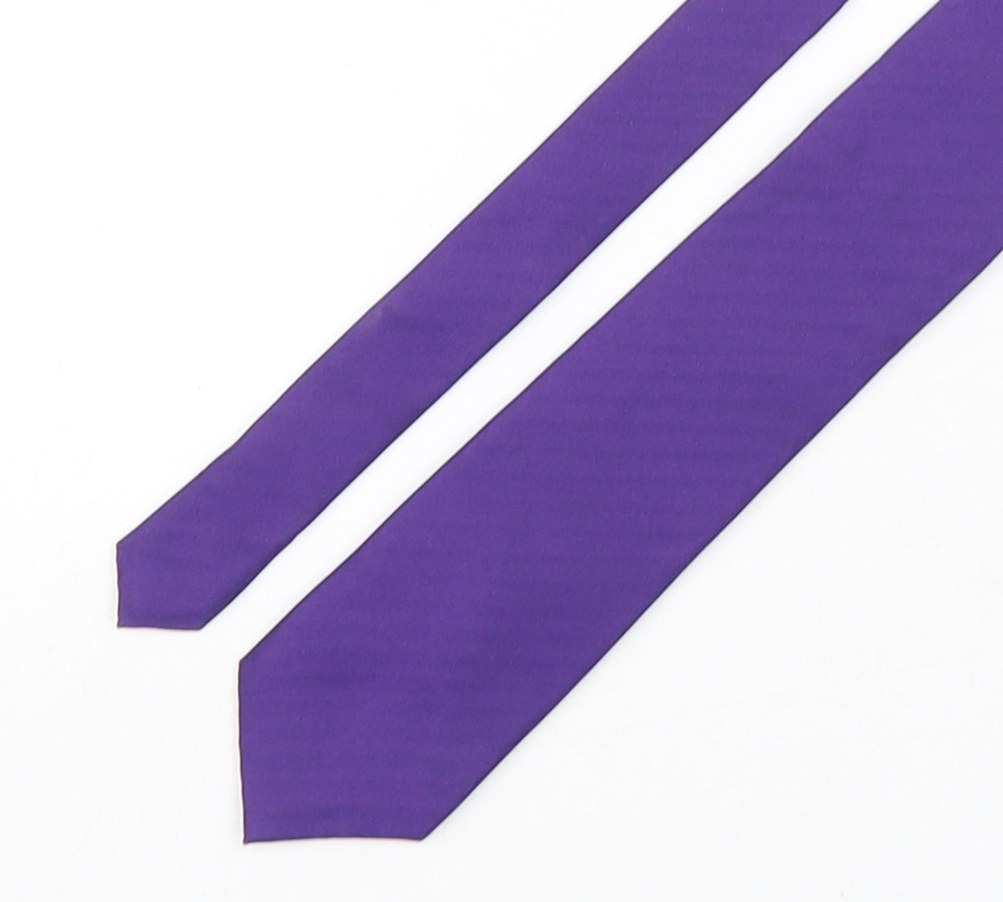 Mens Duffer Purple No Pattern  Pointed Tie