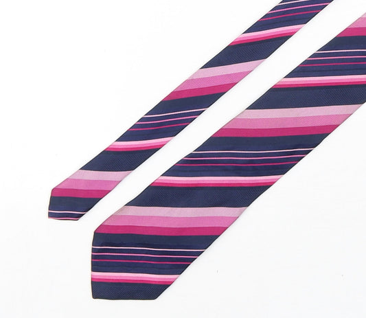 NEXT Mens Multicoloured Striped Silk Pointed Tie One Size