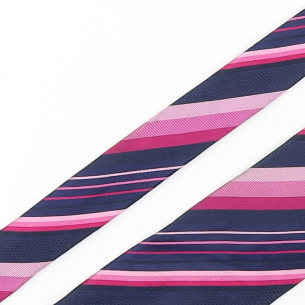NEXT Mens Multicoloured Striped Silk Pointed Tie One Size