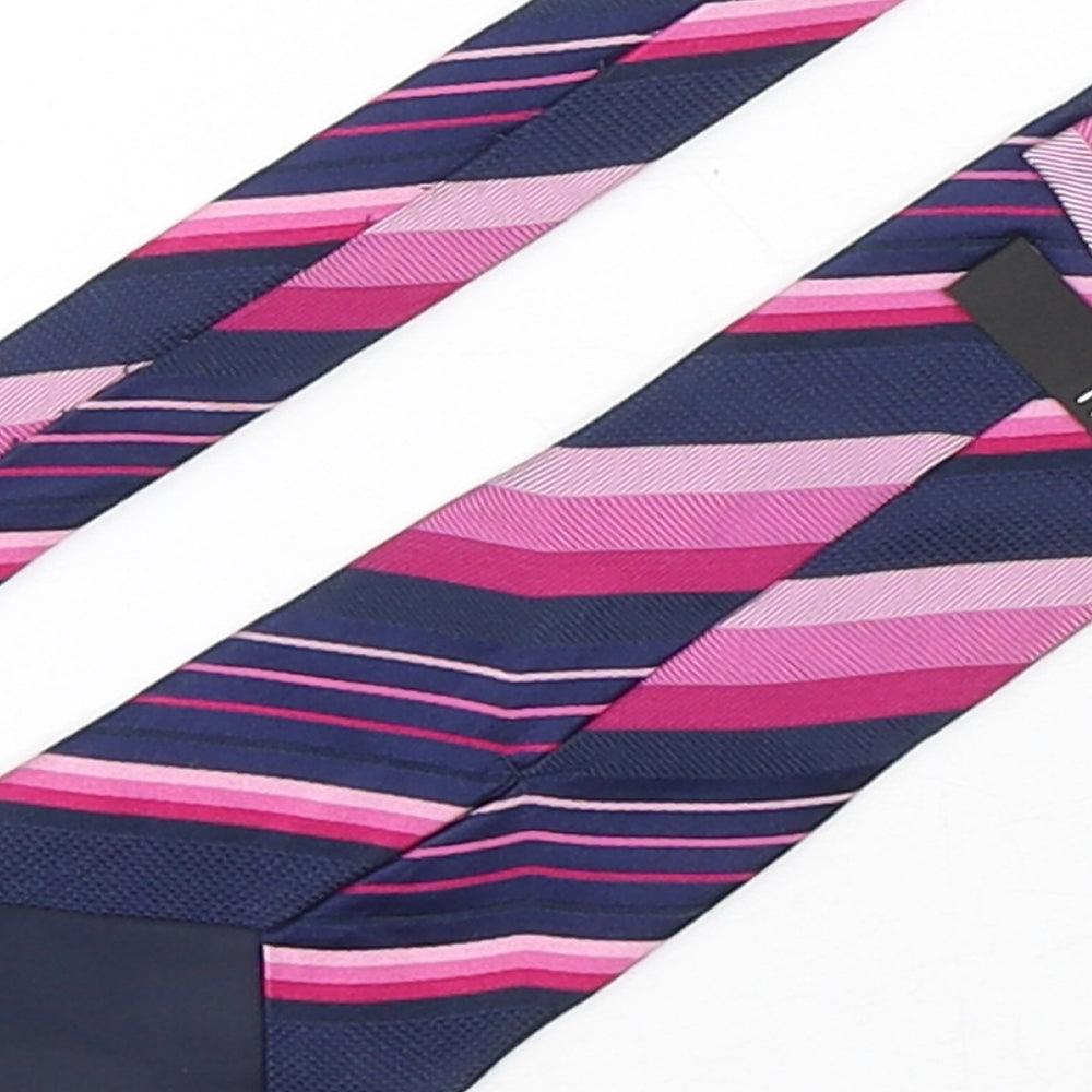 NEXT Mens Multicoloured Striped Silk Pointed Tie One Size