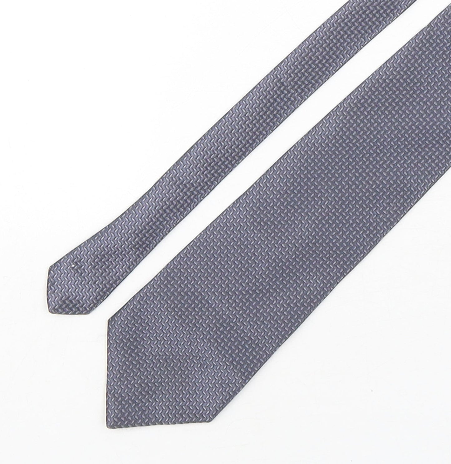 Mens Debenhams Grey Geometric  Pointed Tie