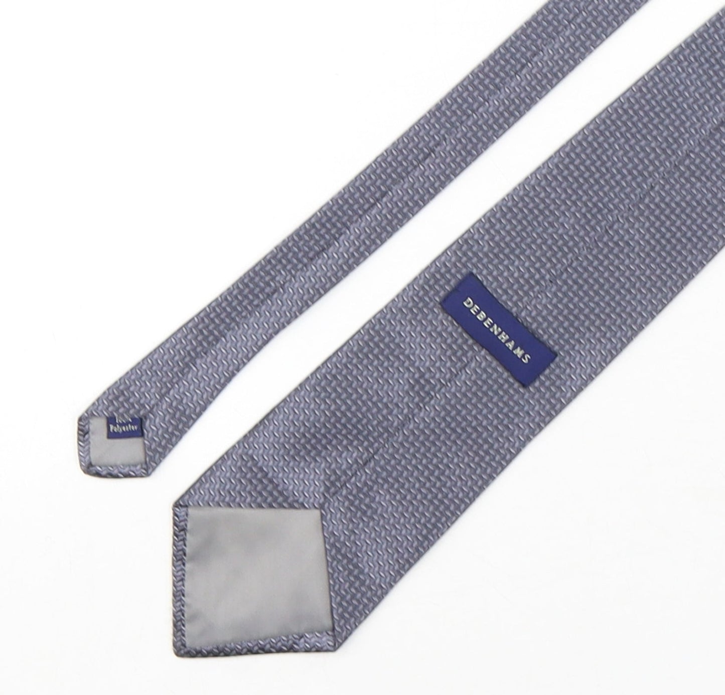 Mens Debenhams Grey Geometric  Pointed Tie