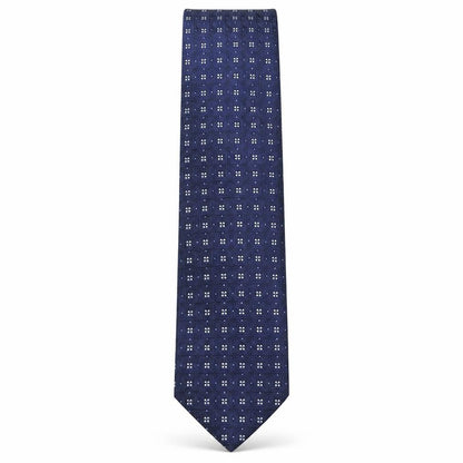 Marks and Spencer Mens Blue Geometric Polyester Pointed Tie One Size